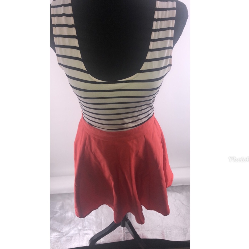 Papaya two material dress